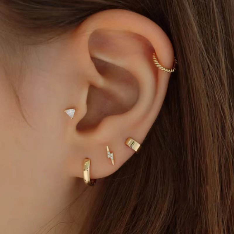 Arwen Crystal Lightening Screw Back Studs Earrings