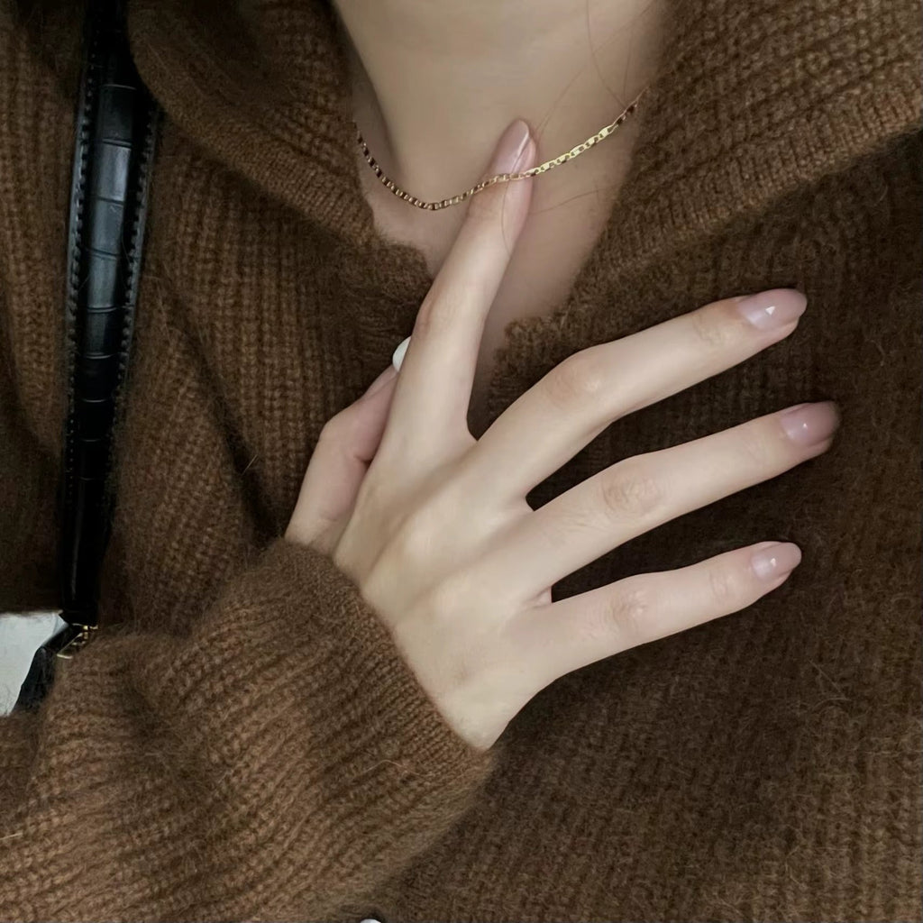 Porte Gold 45CM	Flat Pig Nose Chain