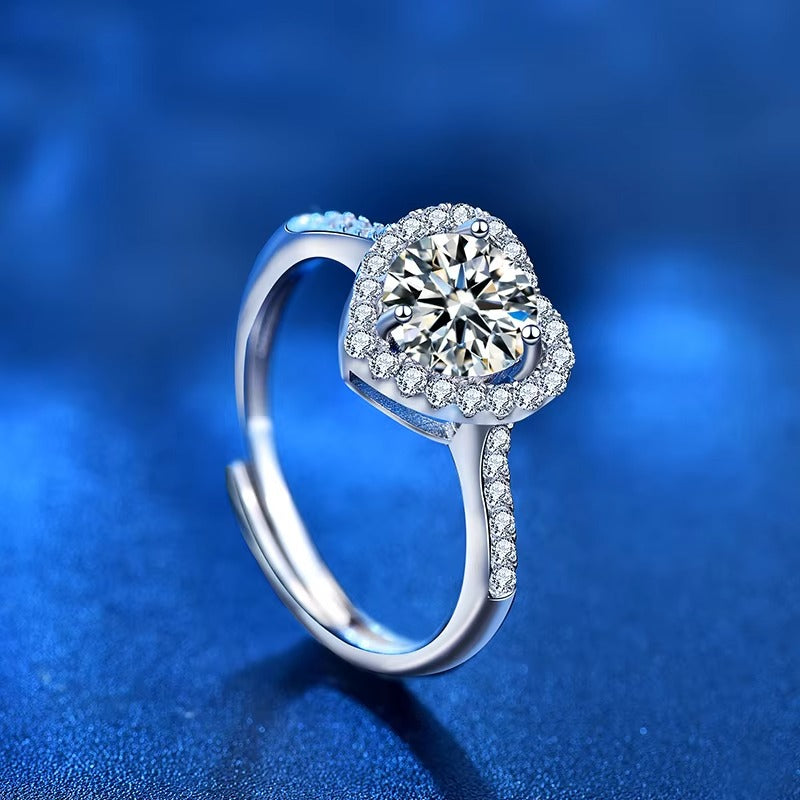 Ember 1CT Heart-Shaped Solitaire Moissanite	Ring