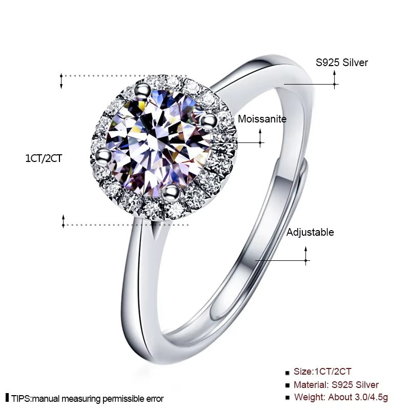 Erena 1 CT Green Moissanite Ring