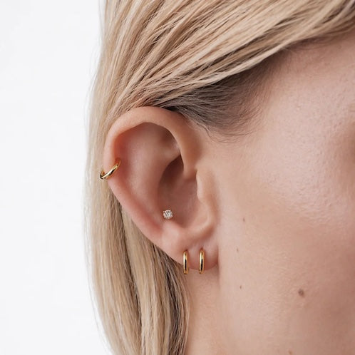Hannah Helix Hoops Gold 6MM - Single