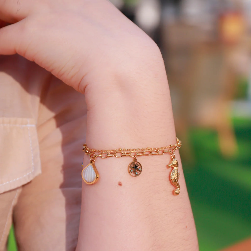 Harlow Ocean Charms Bracelet | Waterproof 18K Gold