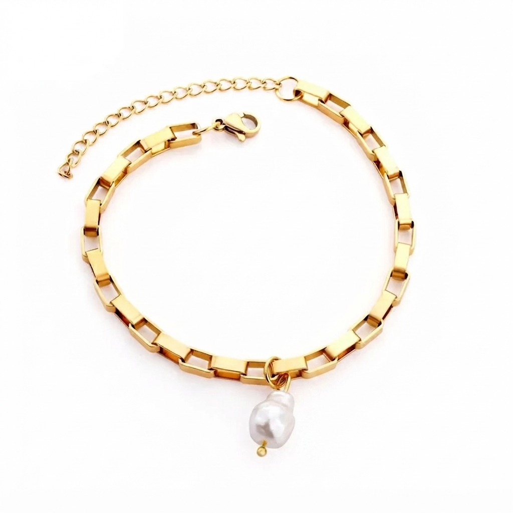 Hattie Pearl Baroque Bracelet | Waterproof 18K Gold