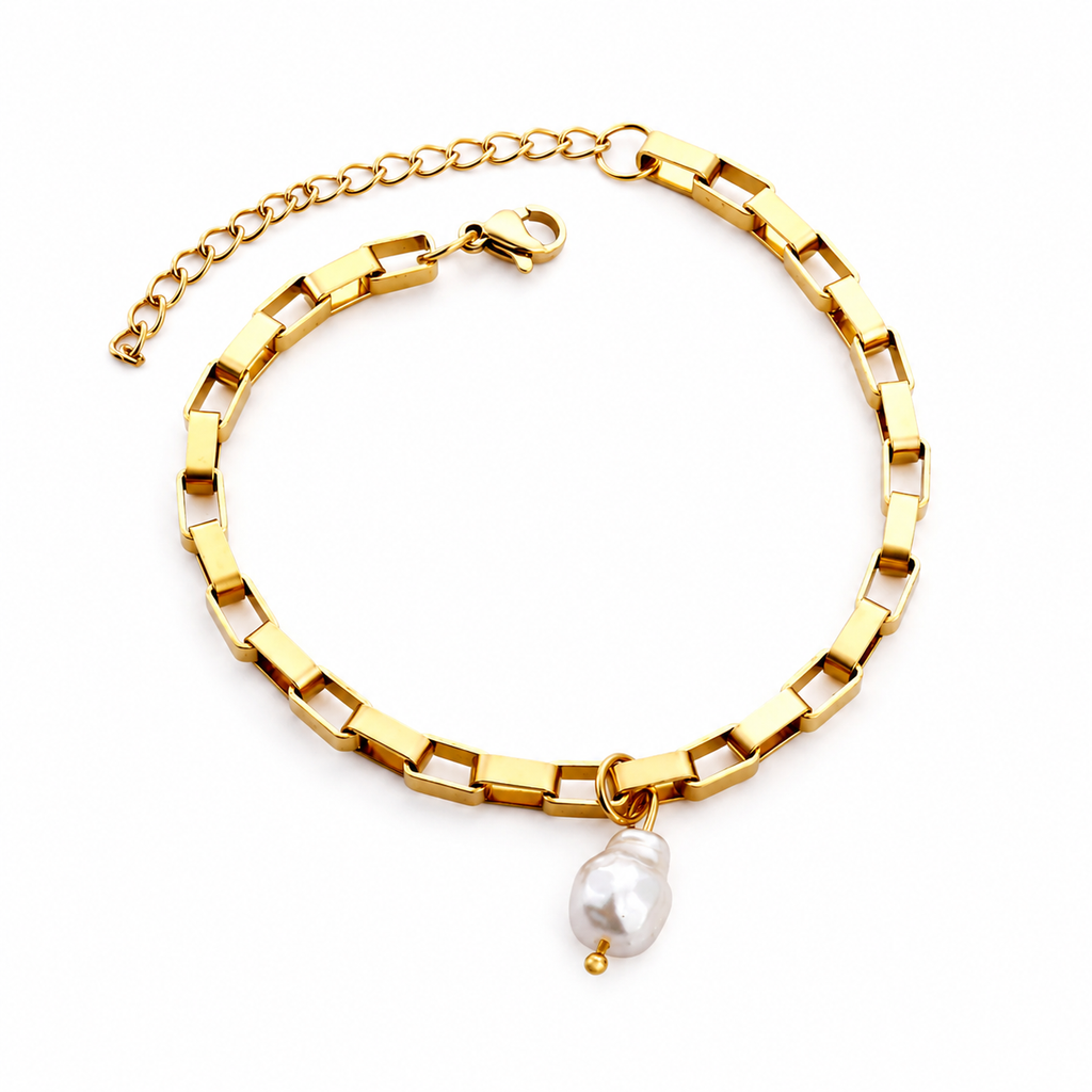 Hattie Pearl Baroque Bracelet | Waterproof 18K Gold