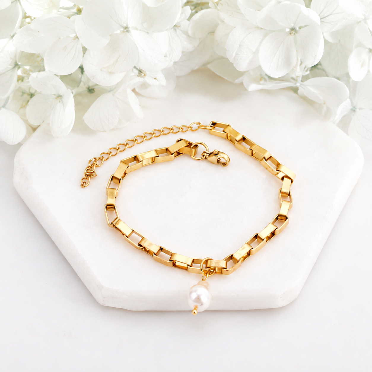 Hattie Pearl Baroque Bracelet | Waterproof 18K Gold