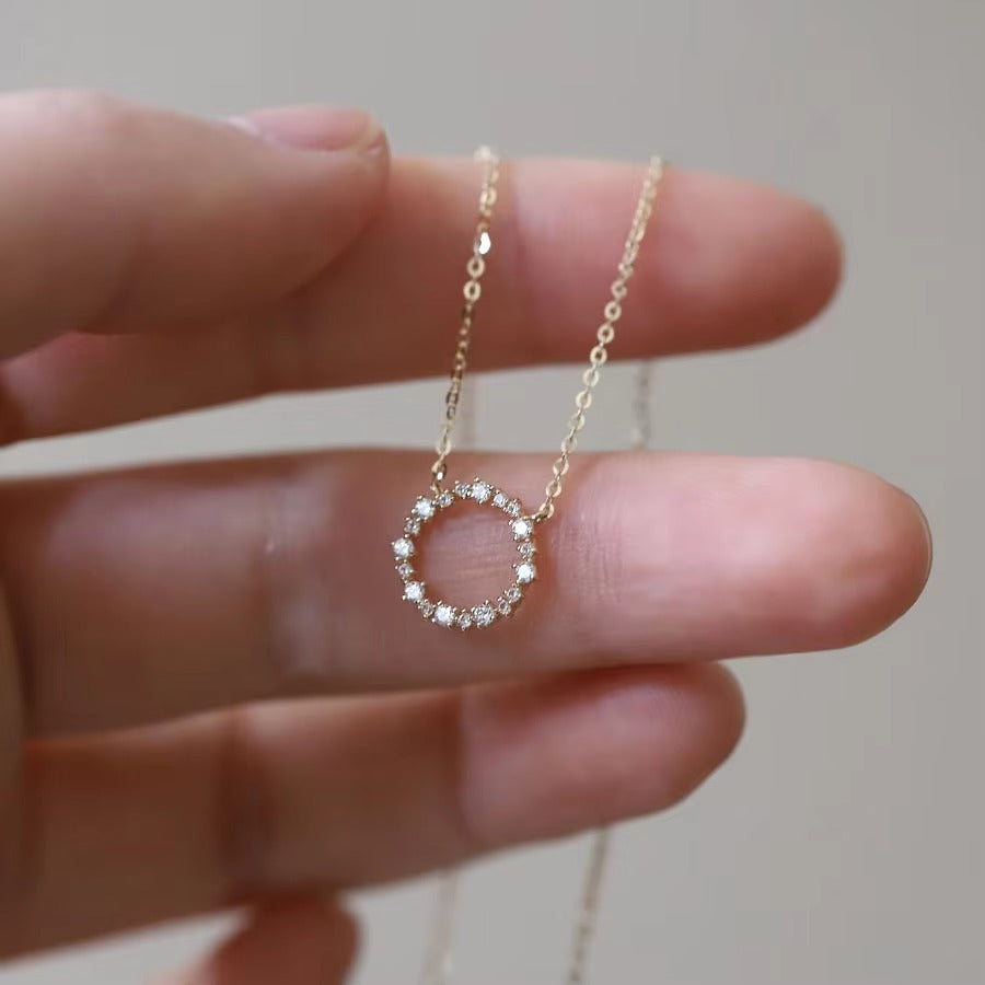 Kalama Gold Flower Circle Necklace