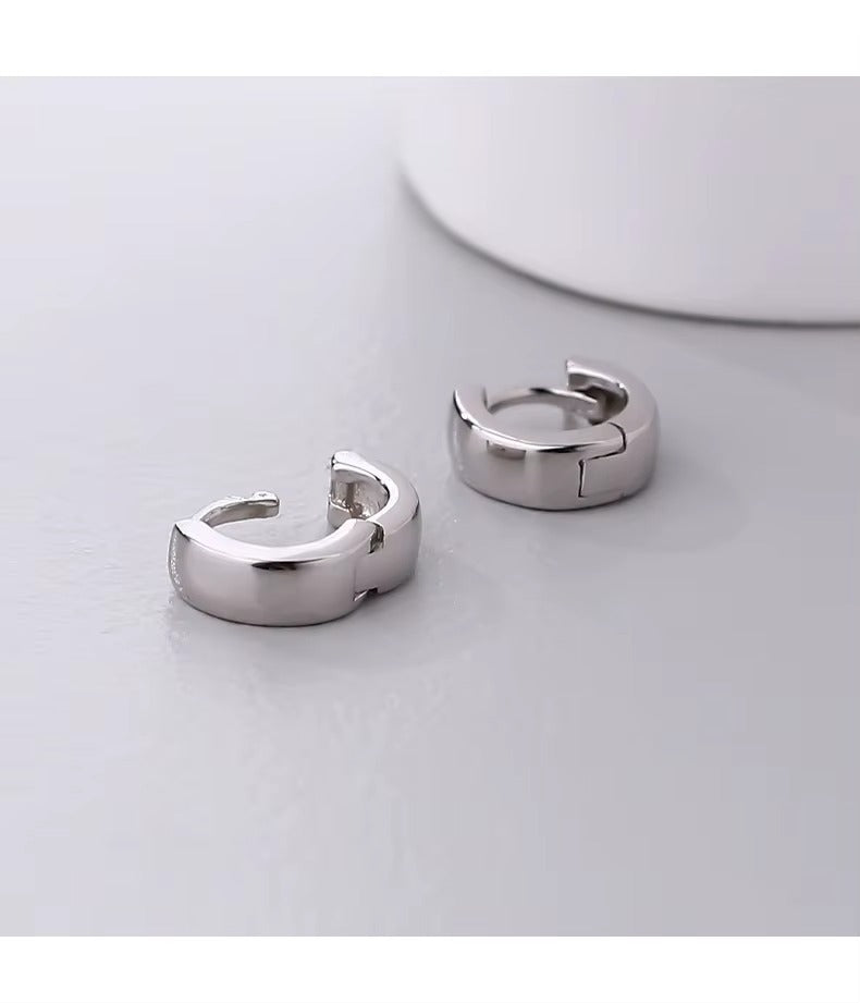 Alpharetta 10mm Silver Hoops