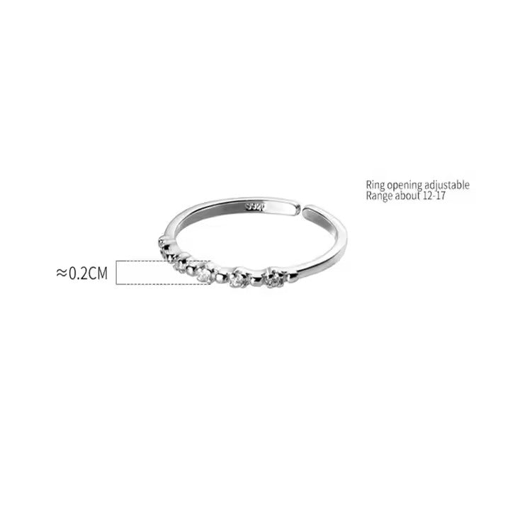 Huntsville Crystal Resizable Ring