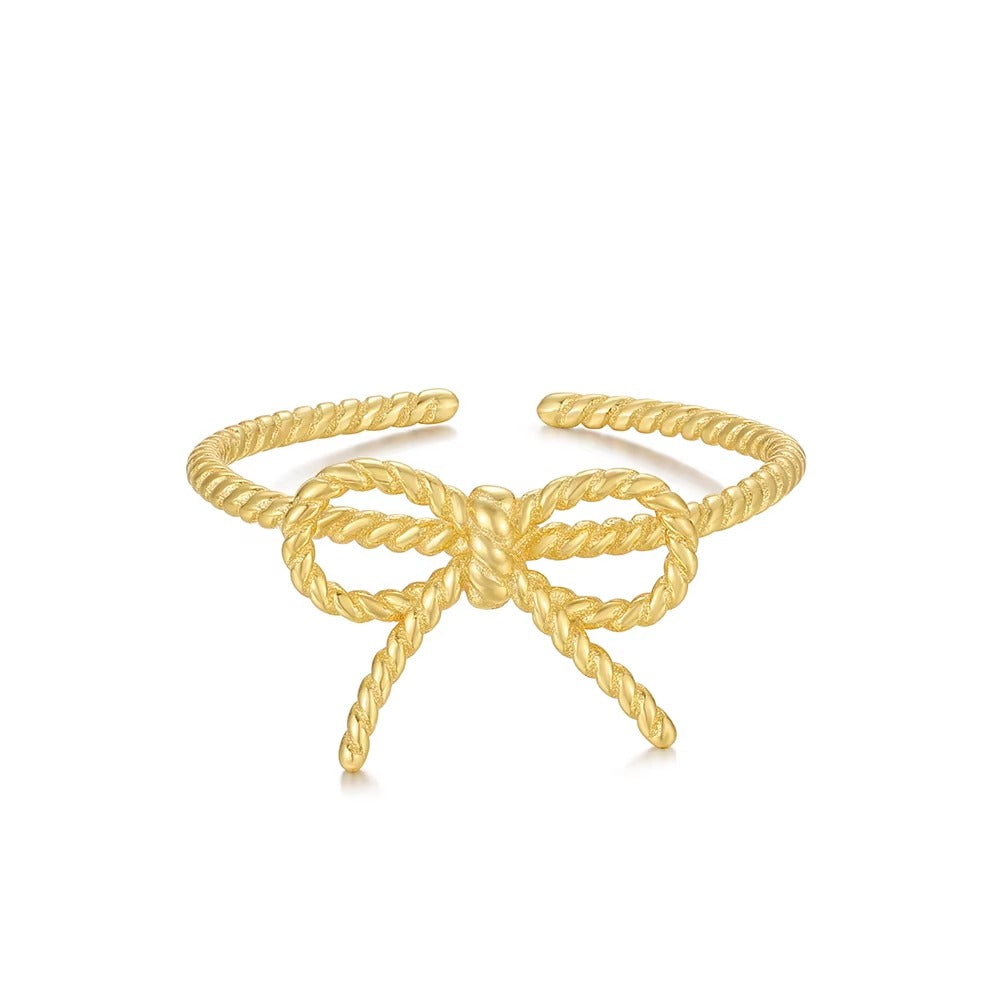 Sunnyvale Gold Bow Adjustable Gold Ring