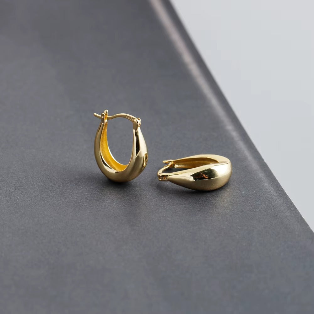 Louisa Elegant Chunky Gold Hoops