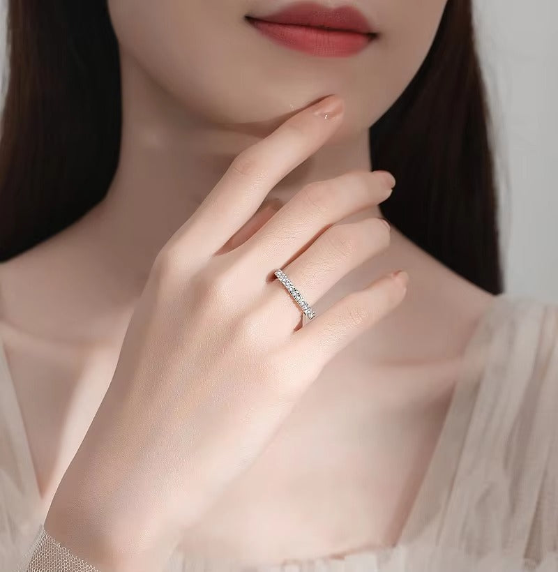 Florence	Infinite Sparkle of Moissanite Gems Adjuatable Size Band Ring