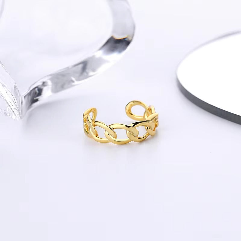 Ethereal	Cross Chain Size Adjustable Ring