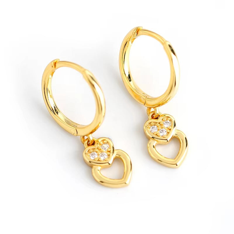 Chattan Heart Pendant Hoops