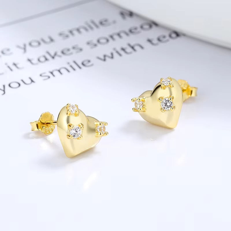 Euphoria	Puffed Heart Studs