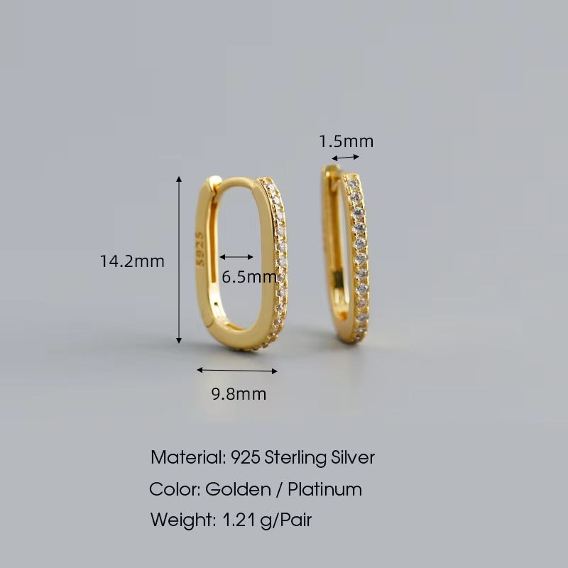 Auburn Crystal Hoops