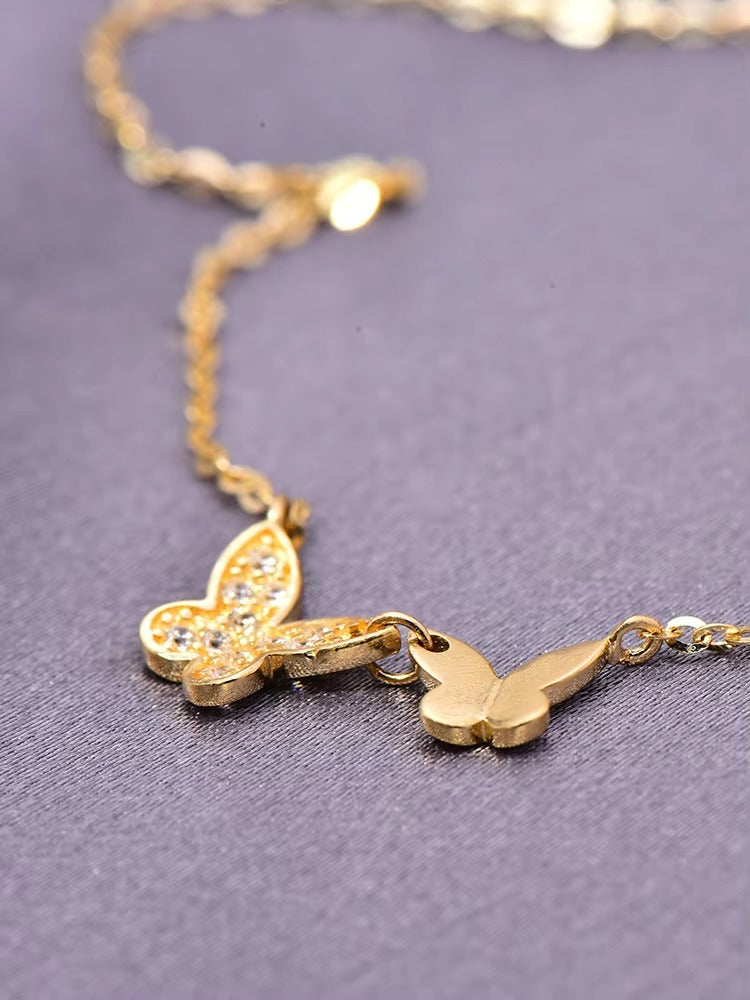 Flourish Two Butterflies Necklace