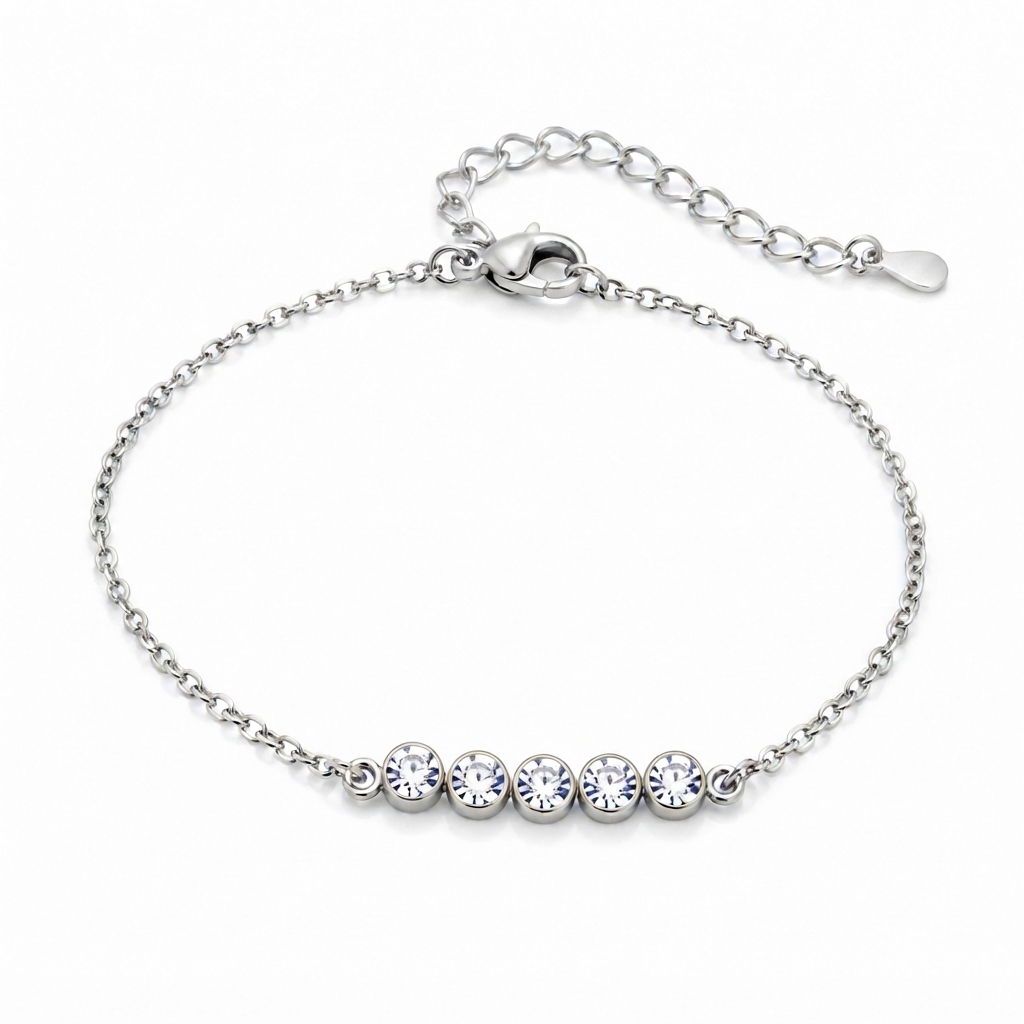 Hermes 4 Stone Gold Bracelet | Waterproof 18K Gold & Silver