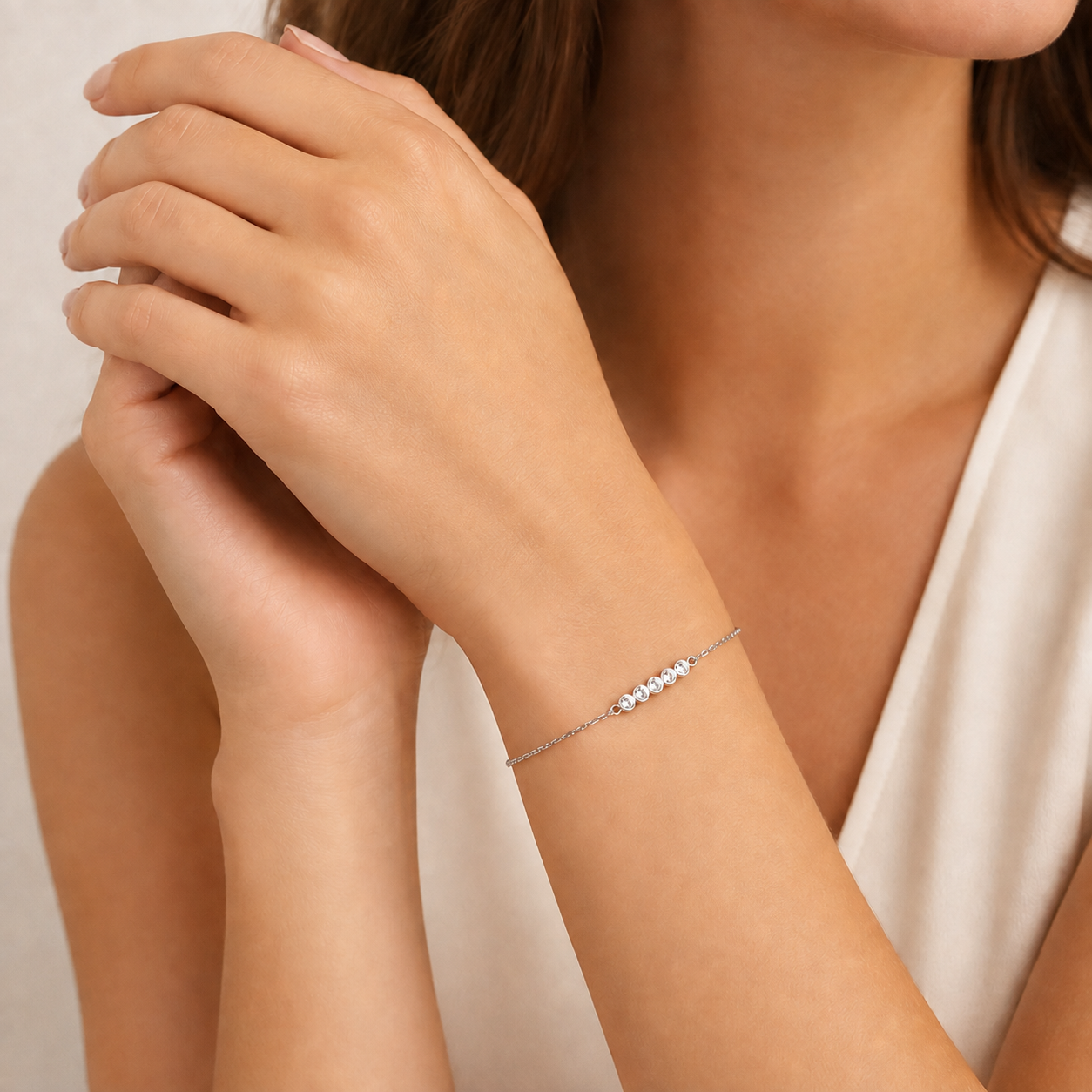 Hermes 4 Stone Gold Bracelet | Waterproof 18K Gold & Silver