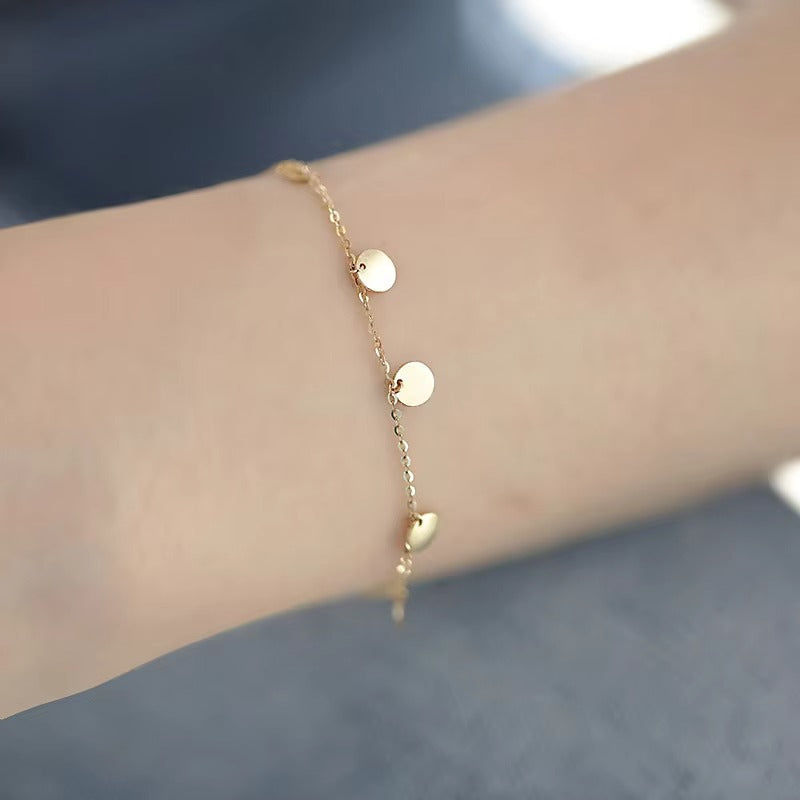 Iris Gold Disc Charms Bracelet