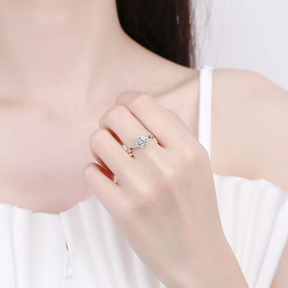 Grace 1CT Soloitaire Moissanite Brilliance Adjustable Size Ring