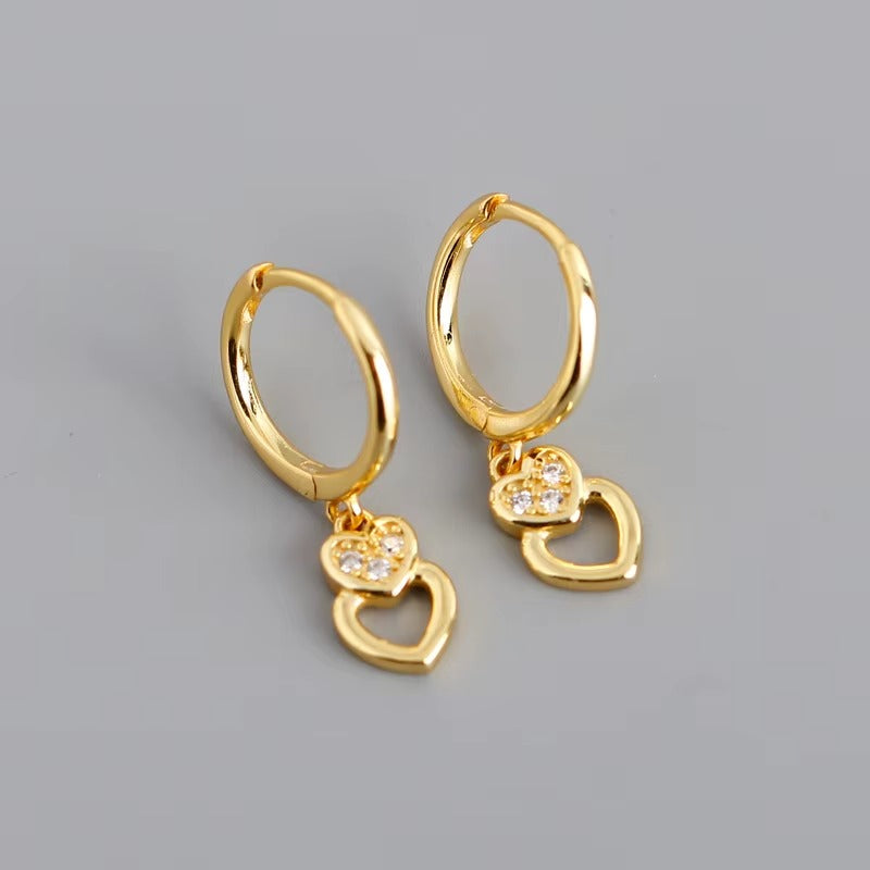 Chattan Heart Pendant Hoops