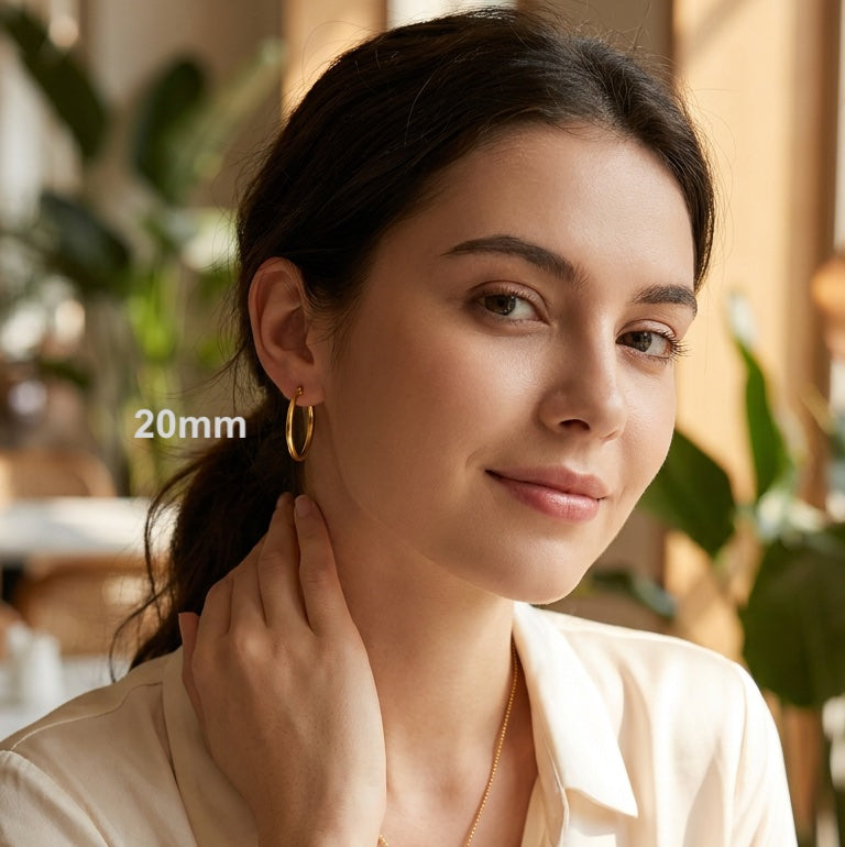 Prema Hoops | Waterproof 18K Gold 20mm To 70mm