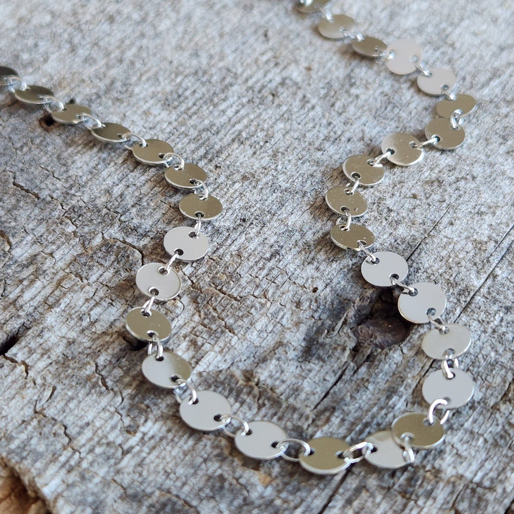 Faye Round Link Necklace | Waterproof Silver