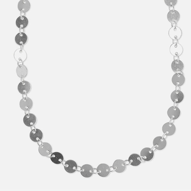 Faye Round Link Necklace | Waterproof Silver