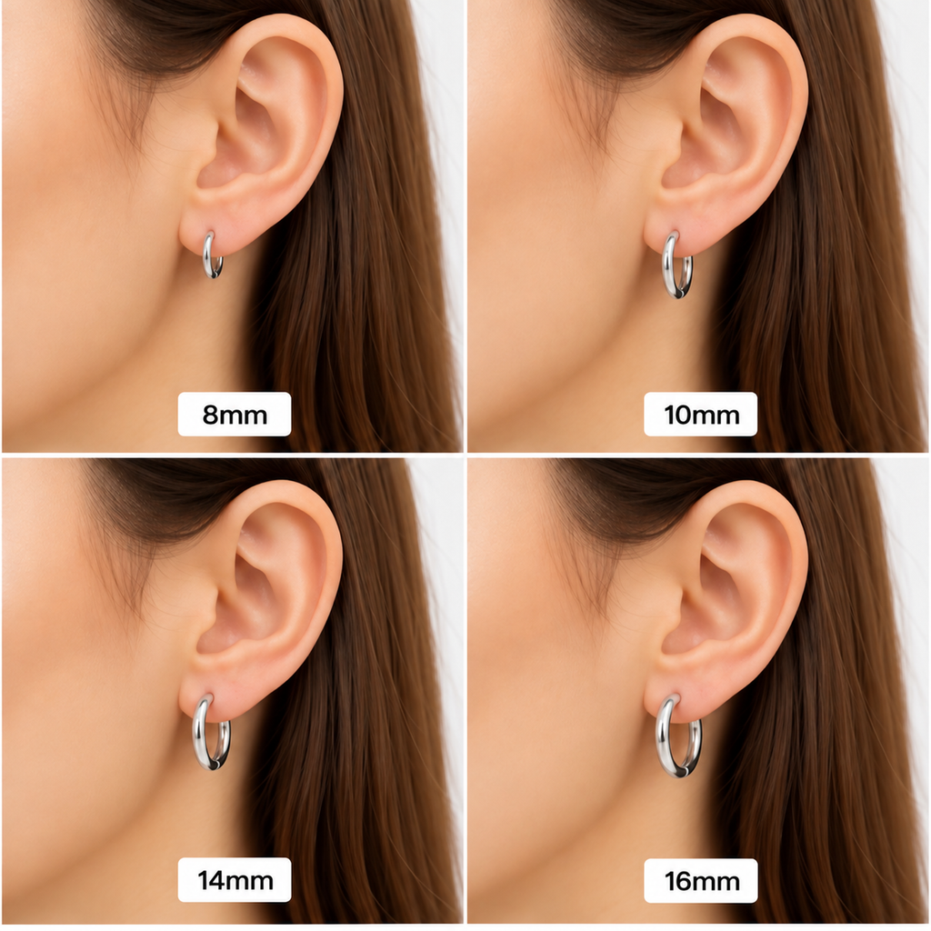 Tara Hoops | Waterproof Silver 8mm To 16mm