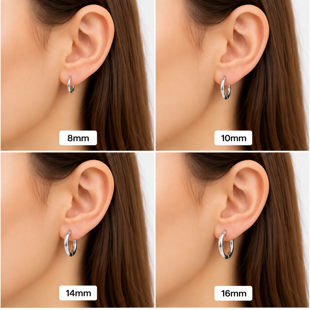Tara Hoops | Waterproof Silver 8mm To 16mm