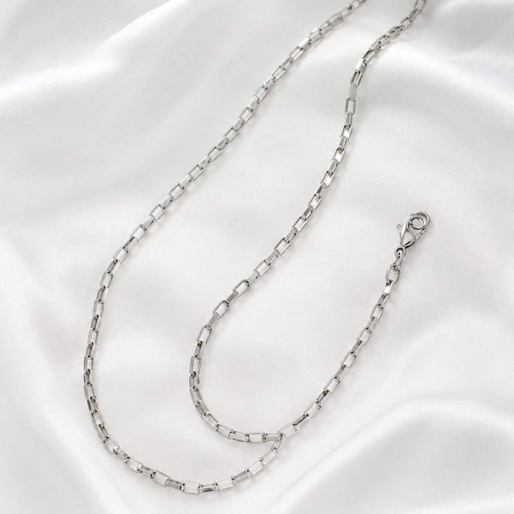 Selly 4mm Paperclip Chain Necklace | Waterproof 18k Gold & Silver