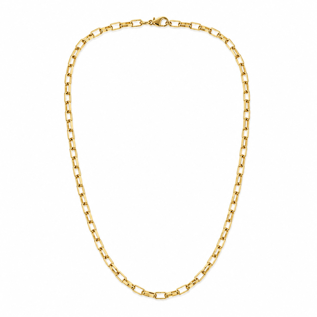 Selly 4mm Paperclip Chain Necklace | Waterproof 18k Gold & Silver