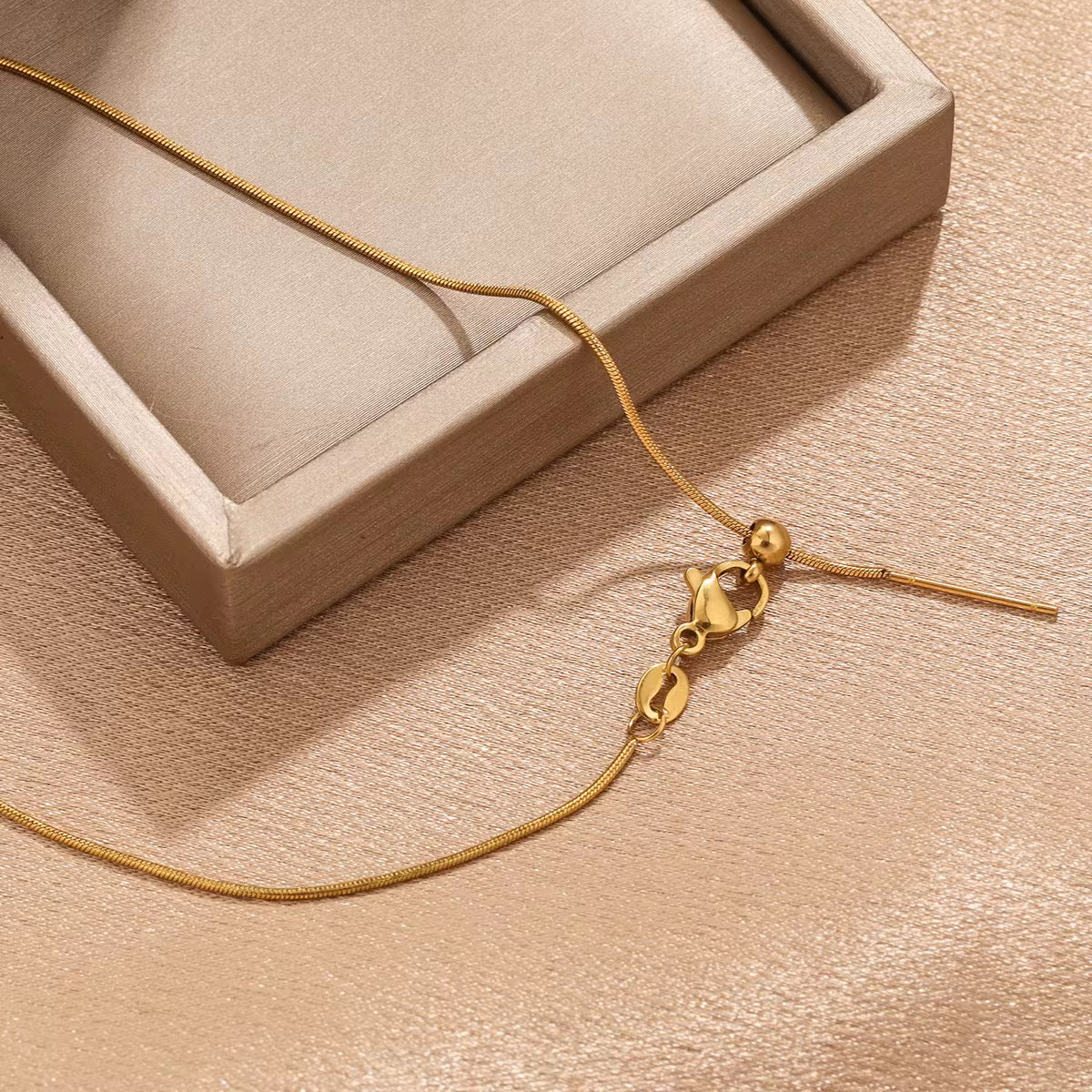Orla 1mm Snake Chain Necklace  | Waterproof 18k Gold