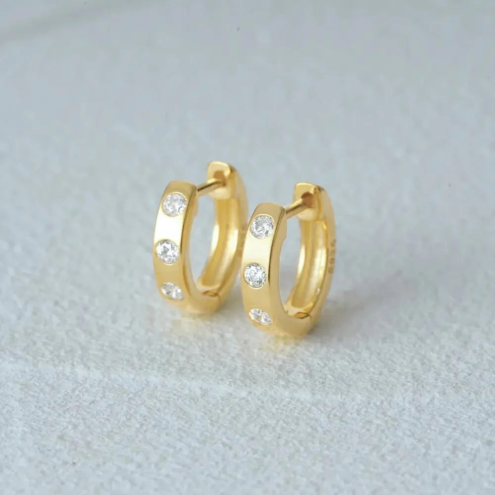 Ivy Crystal Hoops Earrings