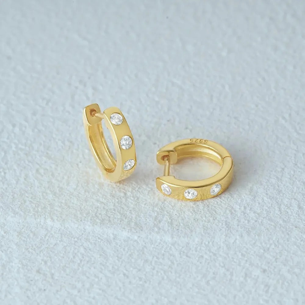 Ivy Crystal Hoops Earrings