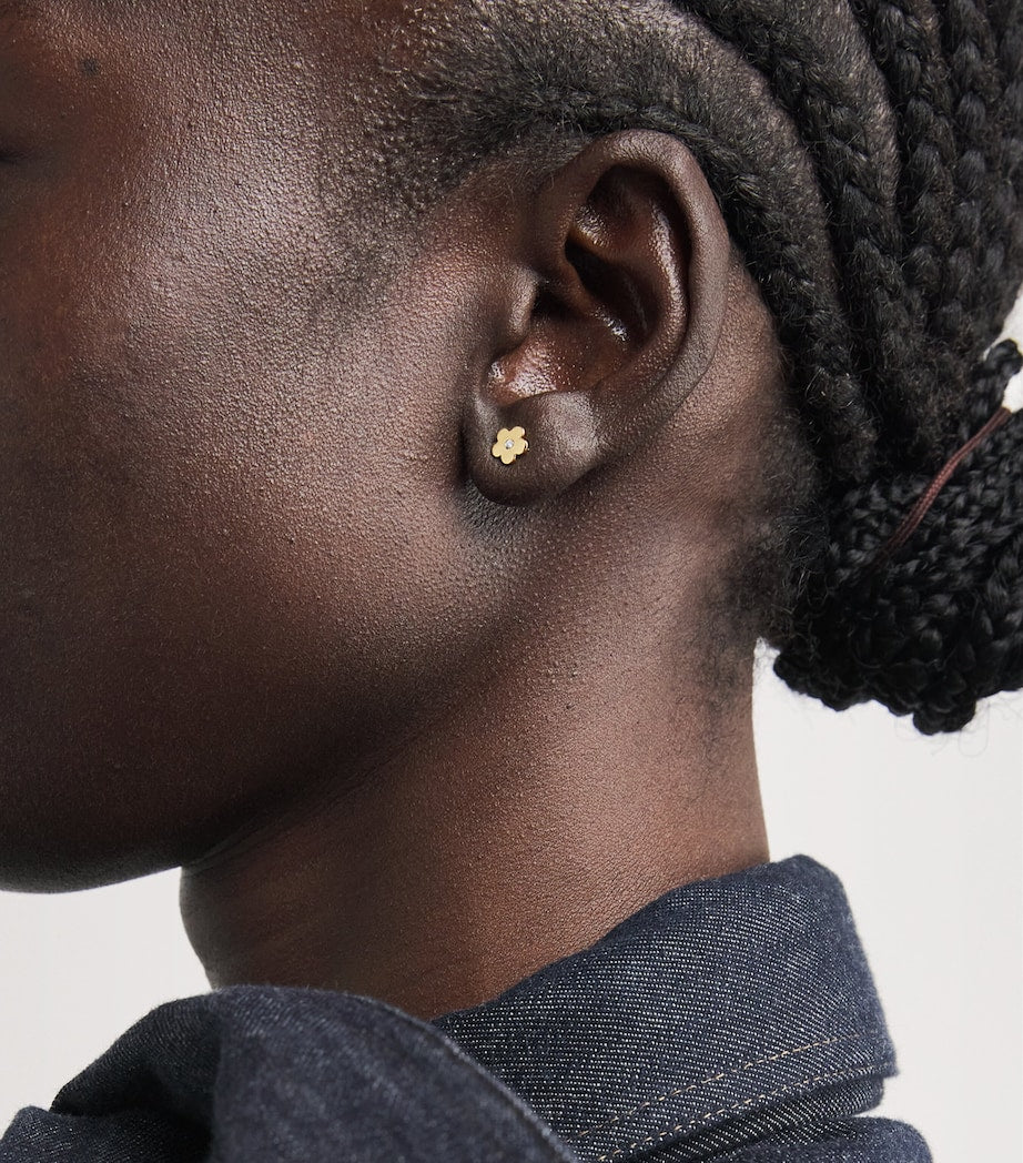 Aria Daisy Studs | Waterproof 18k Gold & Silver