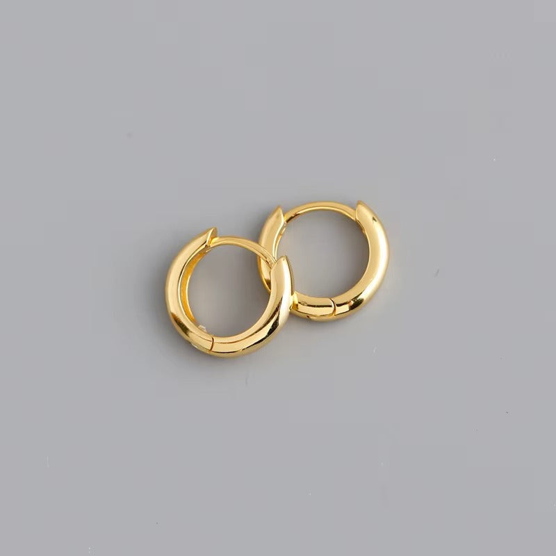 Hope 8mm Hoops Earrings Gold