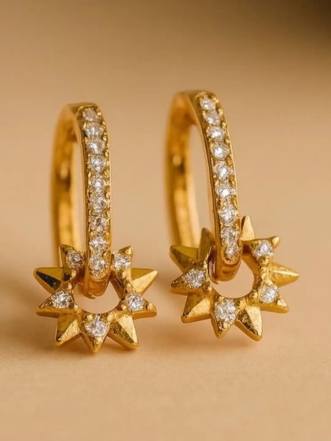Sun Crystal Hoop Huggies