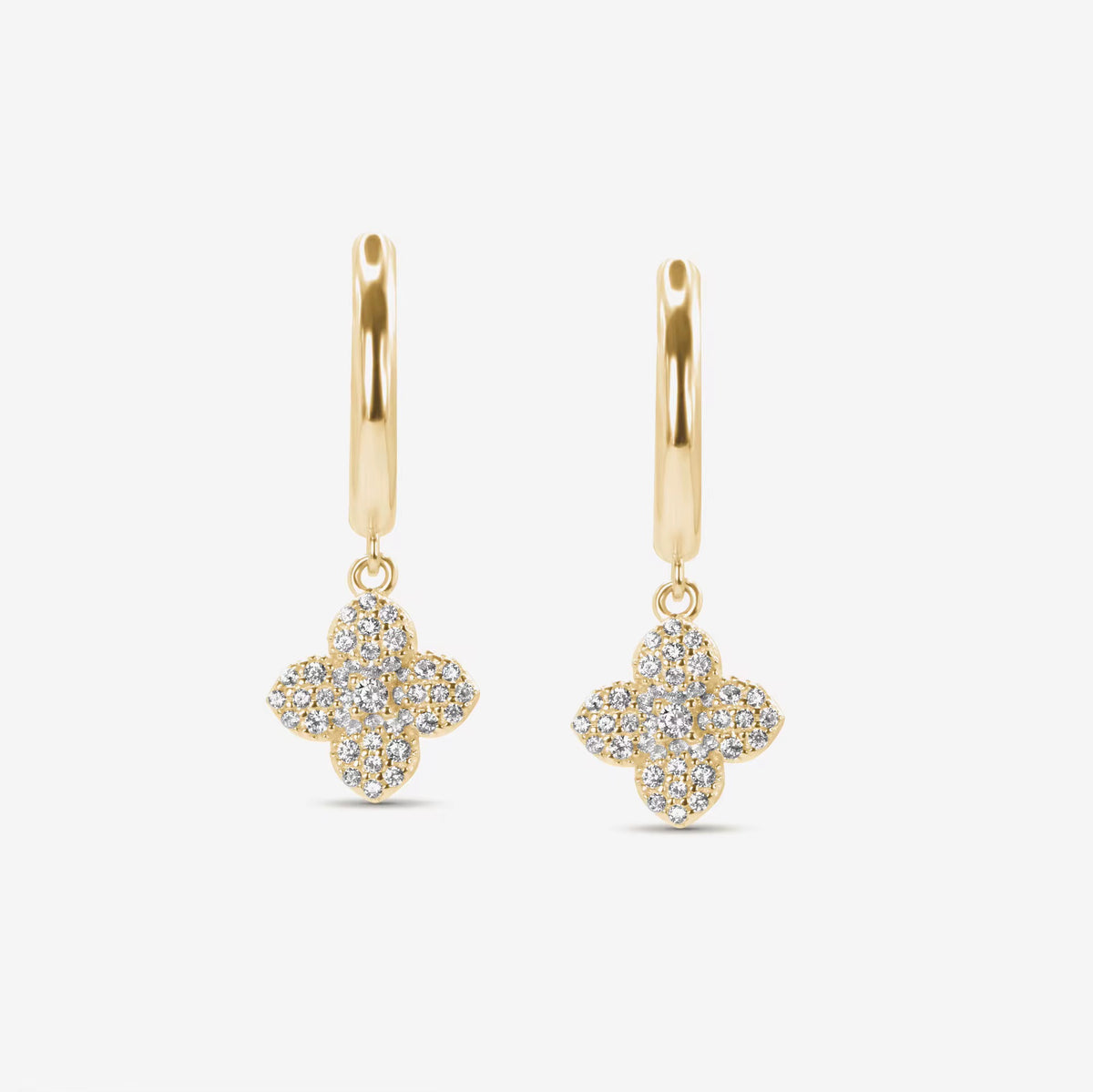 Clarks Crystal Clover Hoops