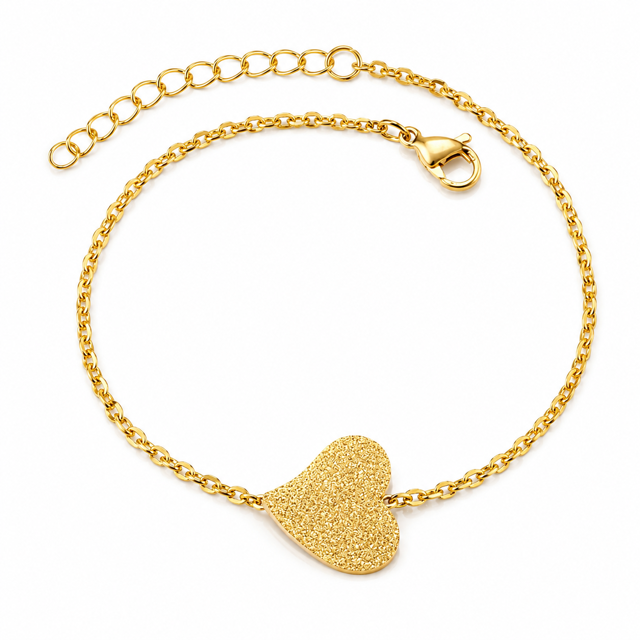 Hermis Love Heart Bracelet | Waterproof 18K Gold & Steel Silver