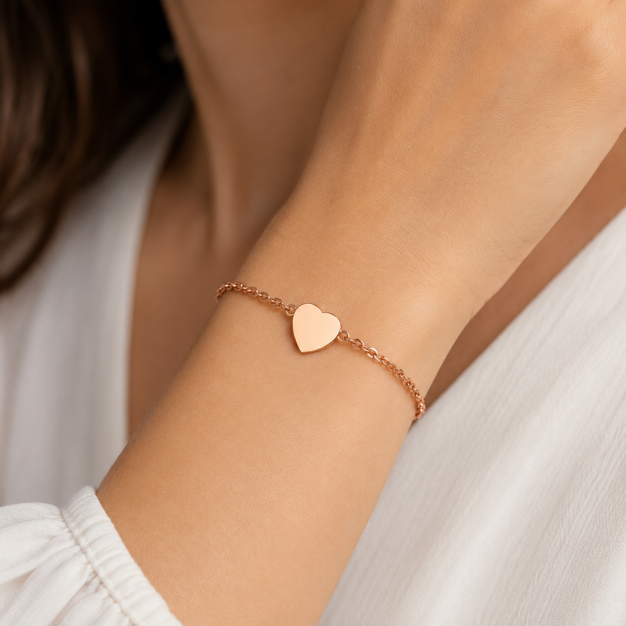 Indie Heart Bracelet | Waterproof 18K Rose Gold