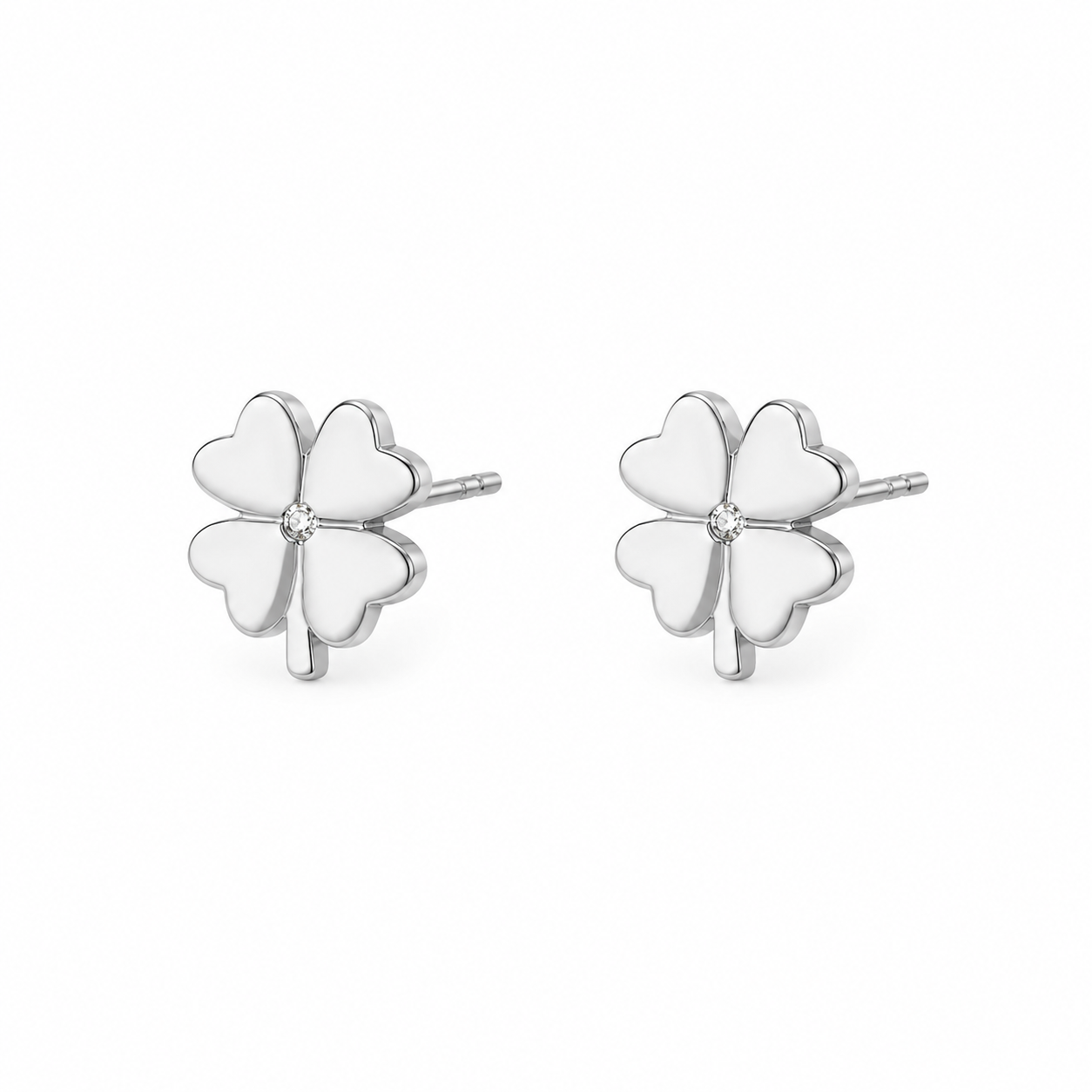 Alba Bloom Clover Studs | Waterproof 18k Gold & Silver