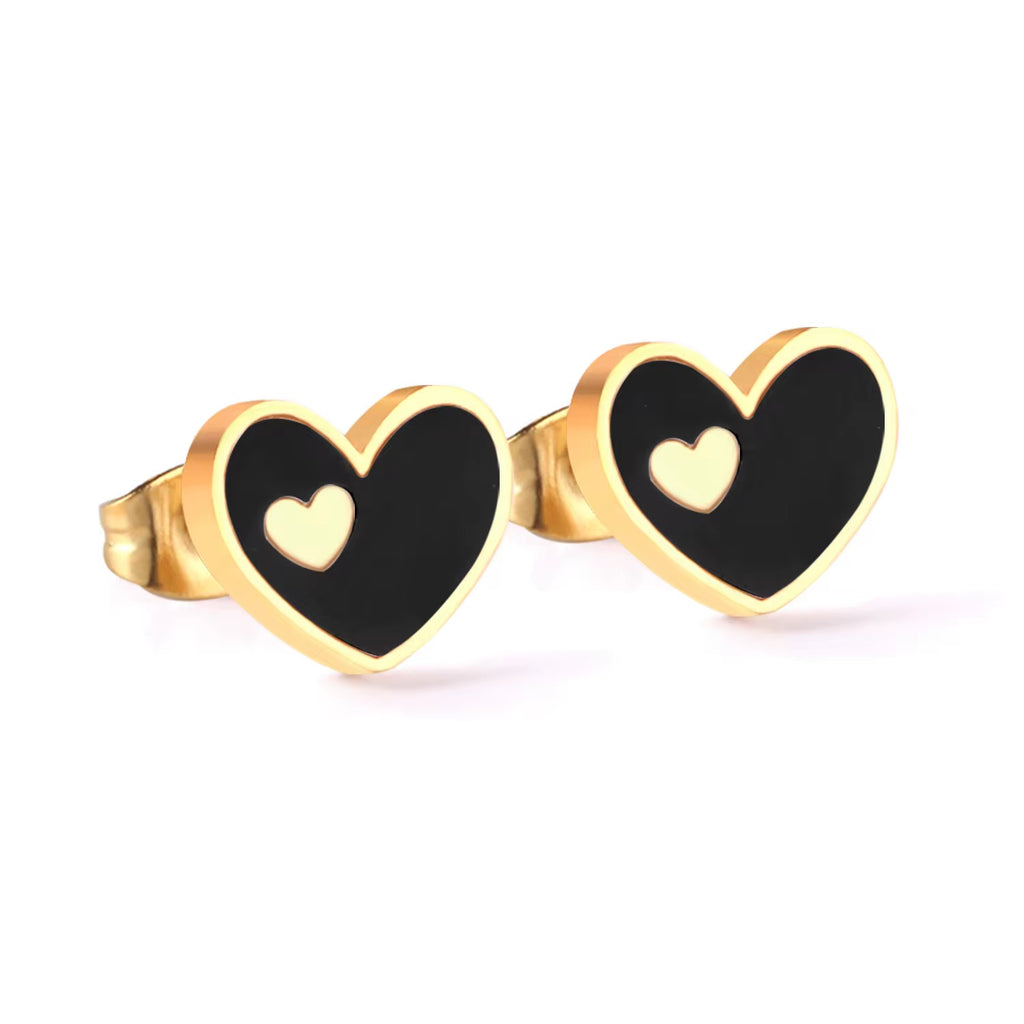 Jora Heart in Heart | Waterproof 18k Gold - 4 Colors
