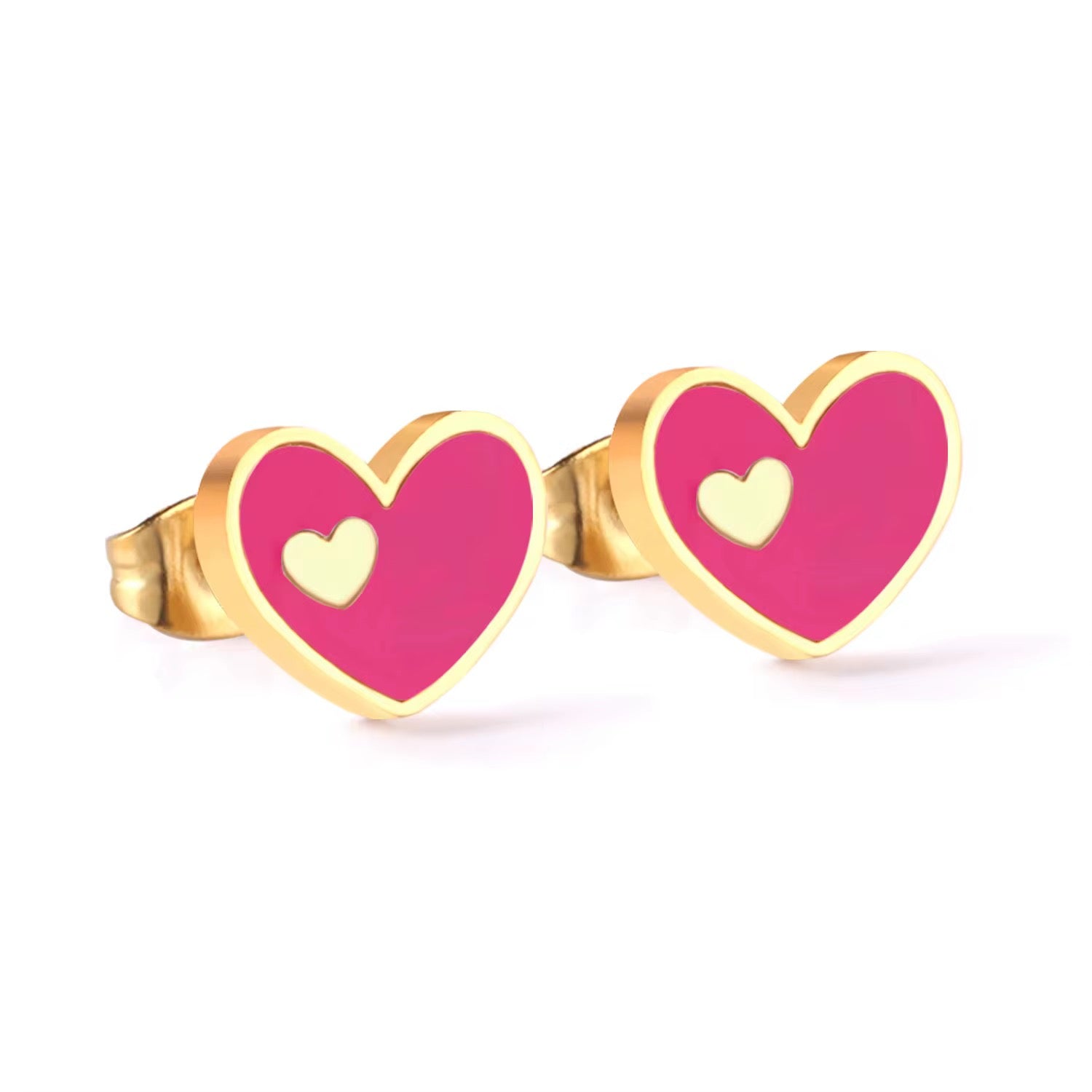 Jora Heart in Heart | Waterproof 18k Gold - 4 Colors