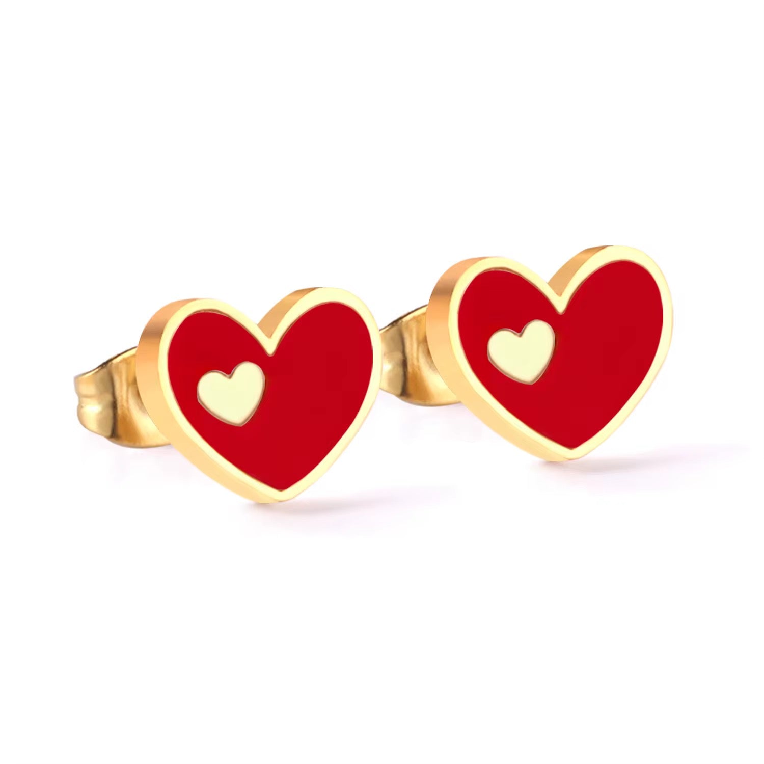 Jora Heart in Heart | Waterproof 18k Gold - 4 Colors
