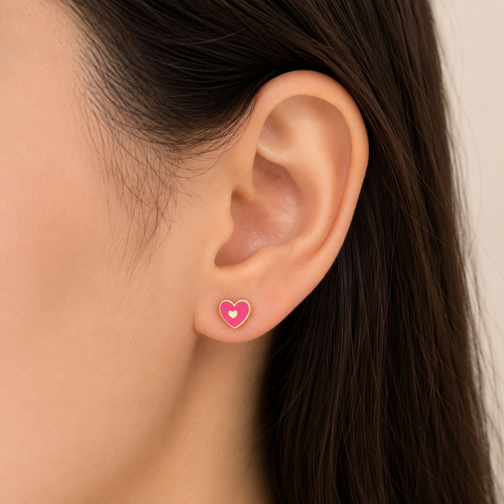 Jora Heart in Heart | Waterproof 18k Gold - 4 Colors