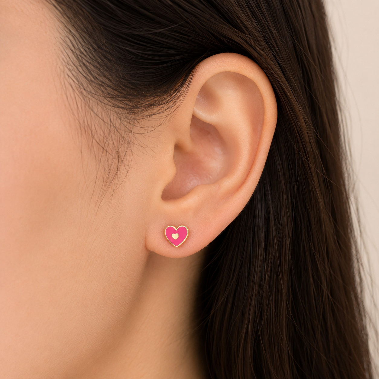 Jora Heart in Heart | Waterproof 18k Gold - 4 Colors