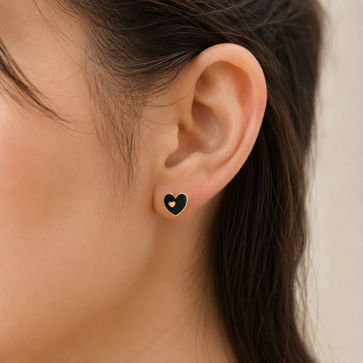 Jora Heart in Heart | Waterproof 18k Gold - 4 Colors
