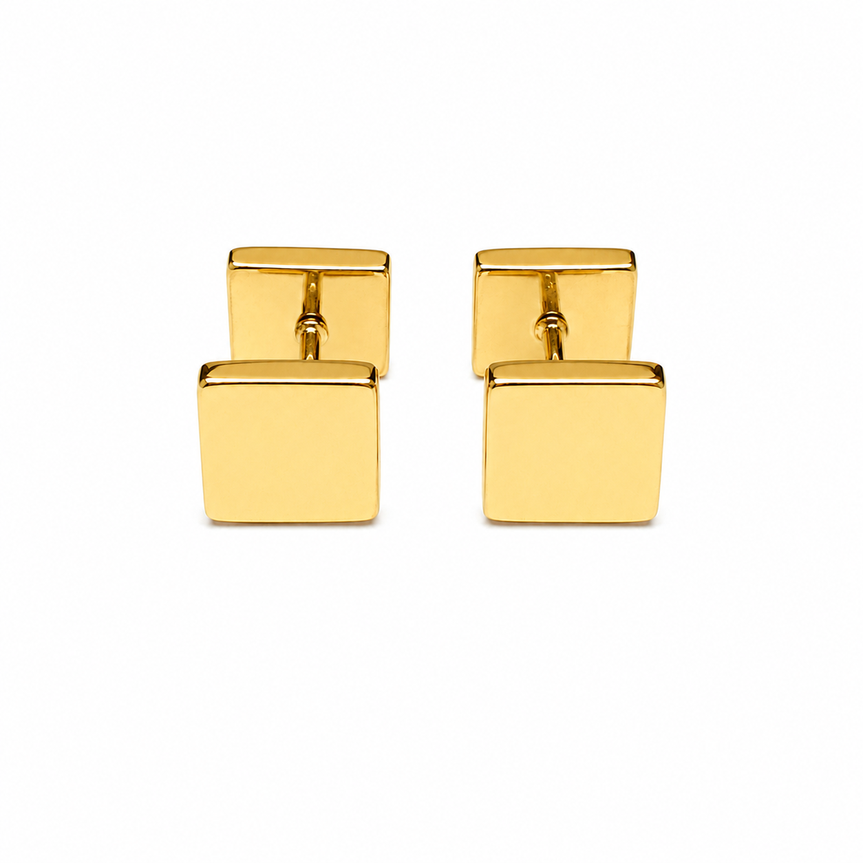 Anna Square Comfort Back Studs | Waterproof 18k Gold & Silver