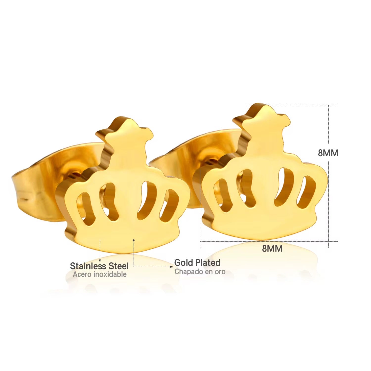 Penelope Royal Crown | Waterproof 18k Gold & Silver